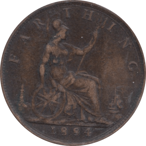 1884 FARTHING ( VF ) - Farthing - Cambridgeshire Coins