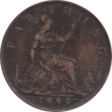 1884 FARTHING ( VF ) - Farthing - Cambridgeshire Coins