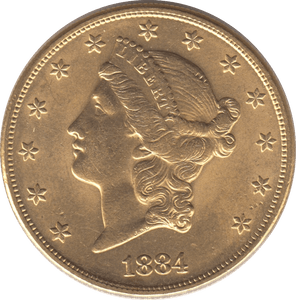 1884 GOLD 20 DOLLAR USA SAN FRANCISCO MINT - Gold World Coins - Cambridgeshire Coins