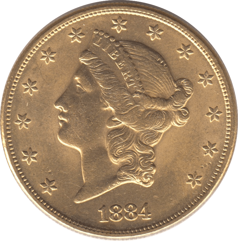 1884 GOLD 20 DOLLAR USA SAN FRANCISCO MINT - Gold World Coins - Cambridgeshire Coins