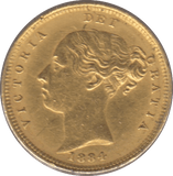 1884 GOLD HALF SOVEREIGN ( EF ) - Half Sovereign - Cambridgeshire Coins