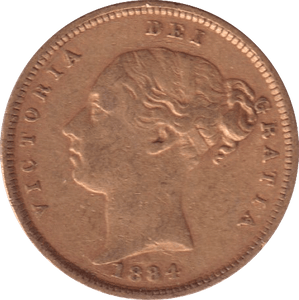 1884 GOLD HALF SOVEREIGN ( VF ) - Half Sovereign - Cambridgeshire Coins