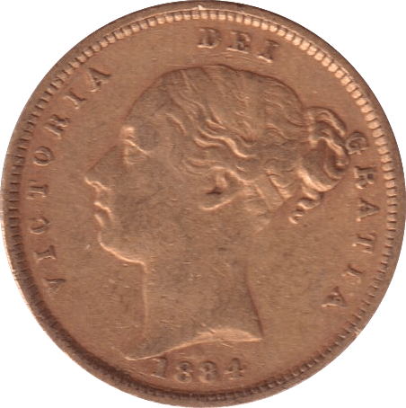 1884 GOLD HALF SOVEREIGN ( VF ) - Half Sovereign - Cambridgeshire Coins