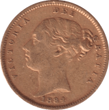 1884 GOLD HALF SOVEREIGN ( VF ) - Half Sovereign - Cambridgeshire Coins