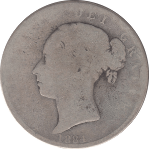 1884 HALFCROWN ( FAIR ) 4 - Halfcrown - Cambridgeshire Coins