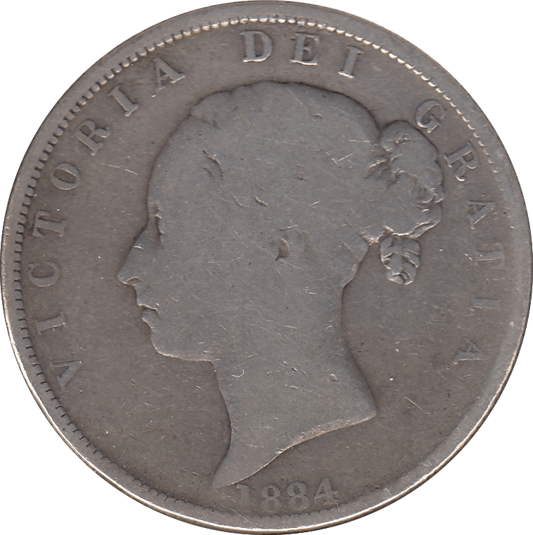 1884 HALFCROWN ( FAIR ) 4 - Halfcrown - Cambridgeshire Coins