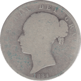 1884 HALFCROWN ( FAIR ) 6 - Halfcrown - Cambridgeshire Coins