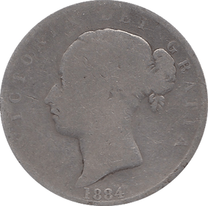 1884 HALFCROWN ( FAIR ) B - Halfcrown - Cambridgeshire Coins