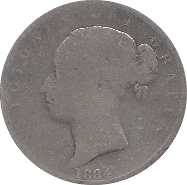 1884 HALFCROWN ( FAIR ) B - Halfcrown - Cambridgeshire Coins
