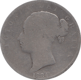 1884 HALFCROWN ( FAIR ) B - Halfcrown - Cambridgeshire Coins
