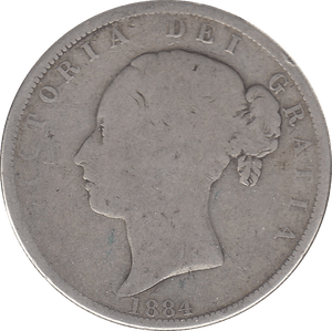 1884 HALFCROWN ( FAIR ) D - Halfcrown - Cambridgeshire Coins