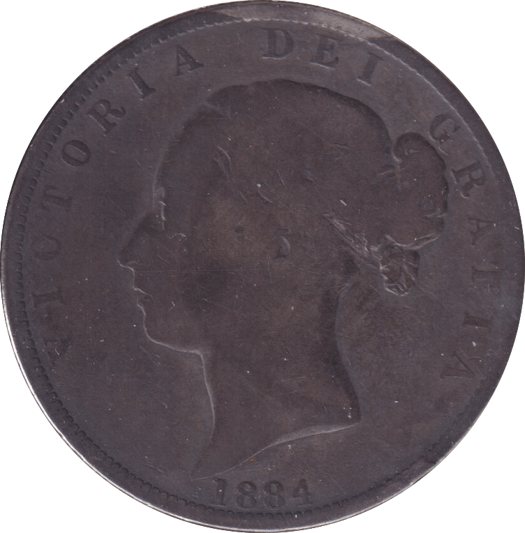 1884 HALFCROWN ( FAIR ) - Halfcrown - Cambridgeshire Coins