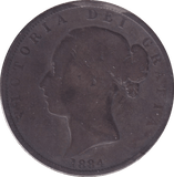 1884 HALFCROWN ( FAIR ) - Halfcrown - Cambridgeshire Coins