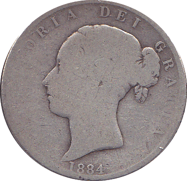 1884 HALFCROWN ( FAIR ) - Halfcrown - Cambridgeshire Coins