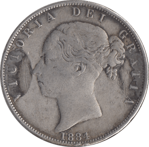 1884 HALFCROWN ( GF ) - Halfcrown - Cambridgeshire Coins