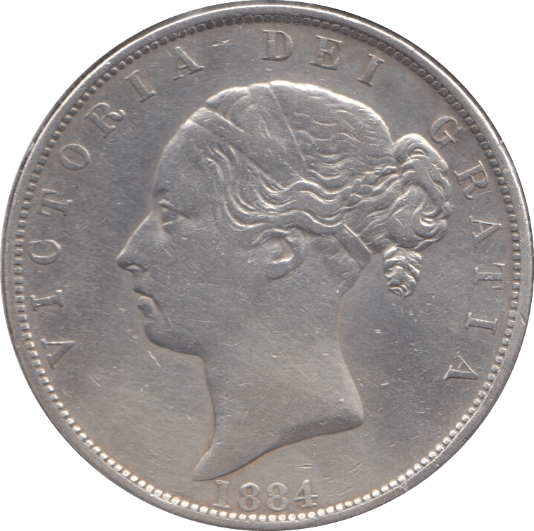 1884 HALFCROWN ( GVF ) 5 - Halfcrown - Cambridgeshire Coins