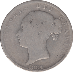 1884 HALFCROWN ( NF ) 4 - Halfcrown - Cambridgeshire Coins