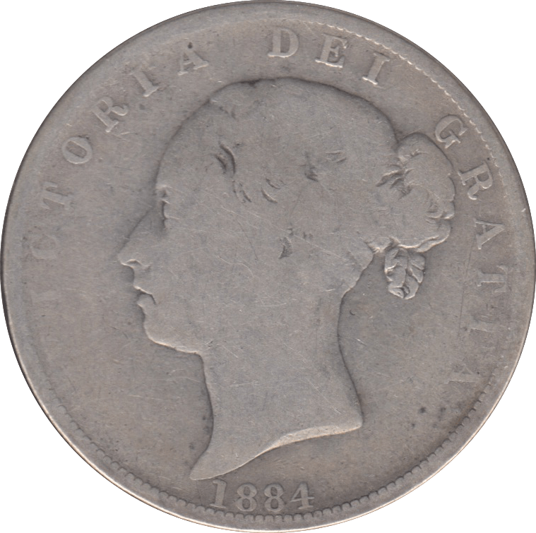 1884 HALFCROWN ( NF ) 4 - Halfcrown - Cambridgeshire Coins