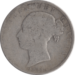 1884 HALFCROWN ( NF ) - Halfcrown - Cambridgeshire Coins