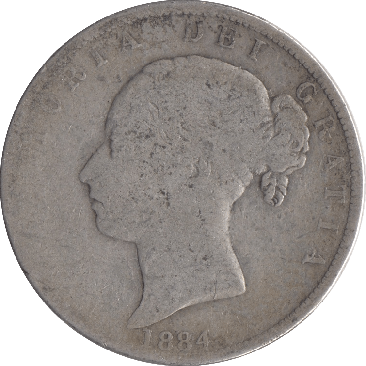 1884 HALFCROWN ( NF ) - Halfcrown - Cambridgeshire Coins