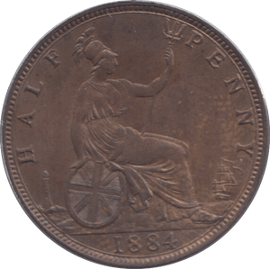 1884 HALFPENNY ( AUNC ) - Halfpenny - Cambridgeshire Coins