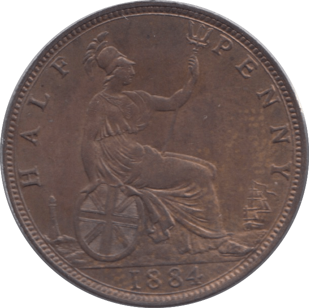1884 HALFPENNY ( AUNC ) - Halfpenny - Cambridgeshire Coins