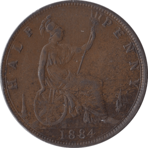 1884 HALFPENNY ( VF ) - Halfpenny - Cambridgeshire Coins