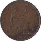1884 HALFPENNY ( VF ) - Halfpenny - Cambridgeshire Coins