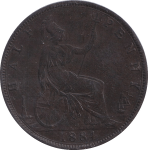 1884 HALFPENNY ( VF ) - Halfpenny - Cambridgeshire Coins