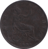 1884 HALFPENNY ( VF ) - Halfpenny - Cambridgeshire Coins