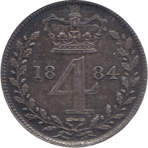 1884 MAUNDY FOURPENCE ( UNC ) - Maundy Coins - Cambridgeshire Coins