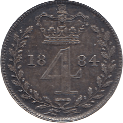 1884 MAUNDY FOURPENCE ( UNC ) - Maundy Coins - Cambridgeshire Coins