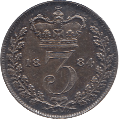 1884 MAUNDY THREEPENCE ( UNC ) - Maundy Coins - Cambridgeshire Coins