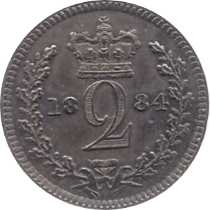 1884 MAUNDY TWOPENCE ( UNC ) - Maundy Coins - Cambridgeshire Coins