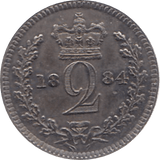 1884 MAUNDY TWOPENCE ( UNC ) - Maundy Coins - Cambridgeshire Coins