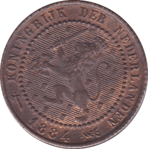 1884 NETHERLANDS ONE CENT - WORLD COINS - Cambridgeshire Coins