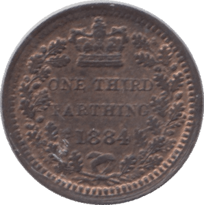 1884 ONE THIRD FARTHING ( UNC ) - One Third Farthing - Cambridgeshire Coins