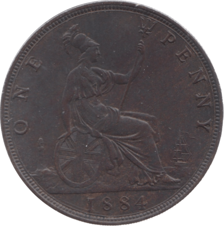 1884 PENNY ( EF ) 7 - Penny - Cambridgeshire Coins