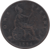1884 PENNY ( EF ) - Penny - Cambridgeshire Coins