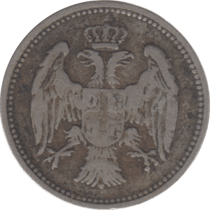 1884 SERBIA 50 PARA - WORLD COINS - Cambridgeshire Coins