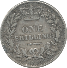 1884 SHILLING ( VF ) - Shilling - Cambridgeshire Coins