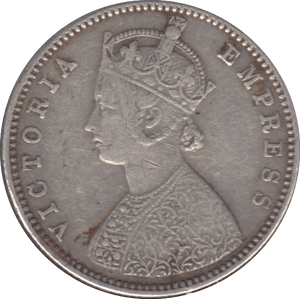 1884 SILVER HALF RUPEE INDIA - SILVER WORLD COINS - Cambridgeshire Coins
