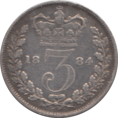 1884 SILVER THREEPENCE ( FINE ) - Threepence - Cambridgeshire Coins