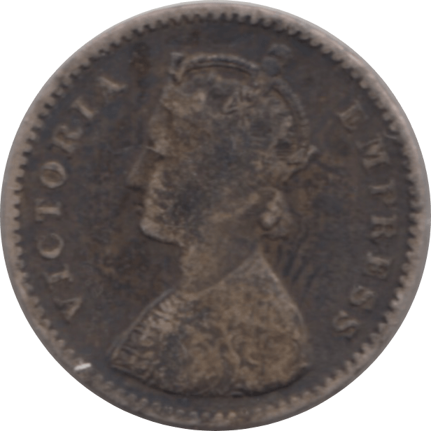 1884 SILVER TWO ANNA INDIA - SILVER WORLD COINS - Cambridgeshire Coins