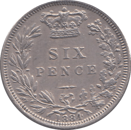1884 SIXPENCE ( AUNC ) - Sixpence - Cambridgeshire Coins