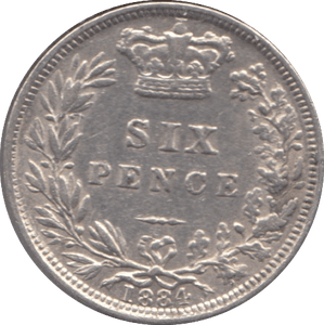 1884 SIXPENCE ( EF ) 3 - Sixpence - Cambridgeshire Coins