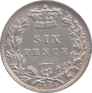 1884 SIXPENCE ( EF ) - Sixpence - Cambridgeshire Coins