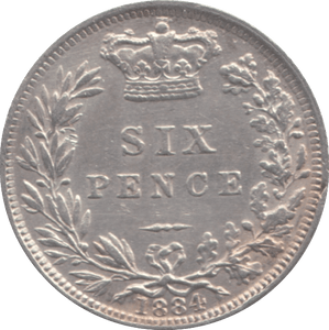 1884 SIXPENCE ( EF ) - Sixpence - Cambridgeshire Coins