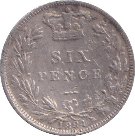 1884 SIXPENCE ( FINE ) - Sixpence - Cambridgeshire Coins