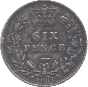 1884 SIXPENCE ( GF ) 6 - Sixpence - Cambridgeshire Coins